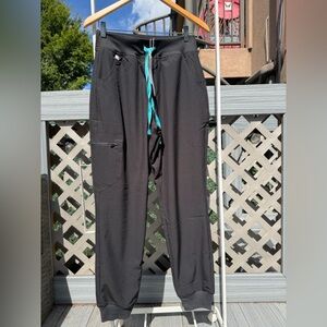 FIGS Black High Waisted Lined Jogger Pants - Zamora FREEx - Small